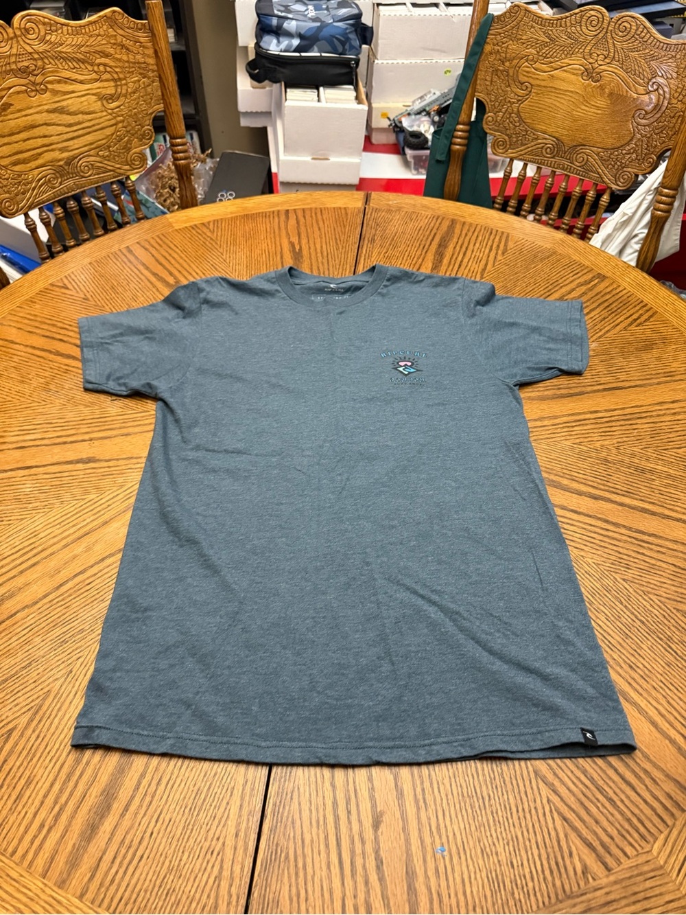 Ripcul and Ron Jon Casual Crewneck T‑Shirt in Slate Blue